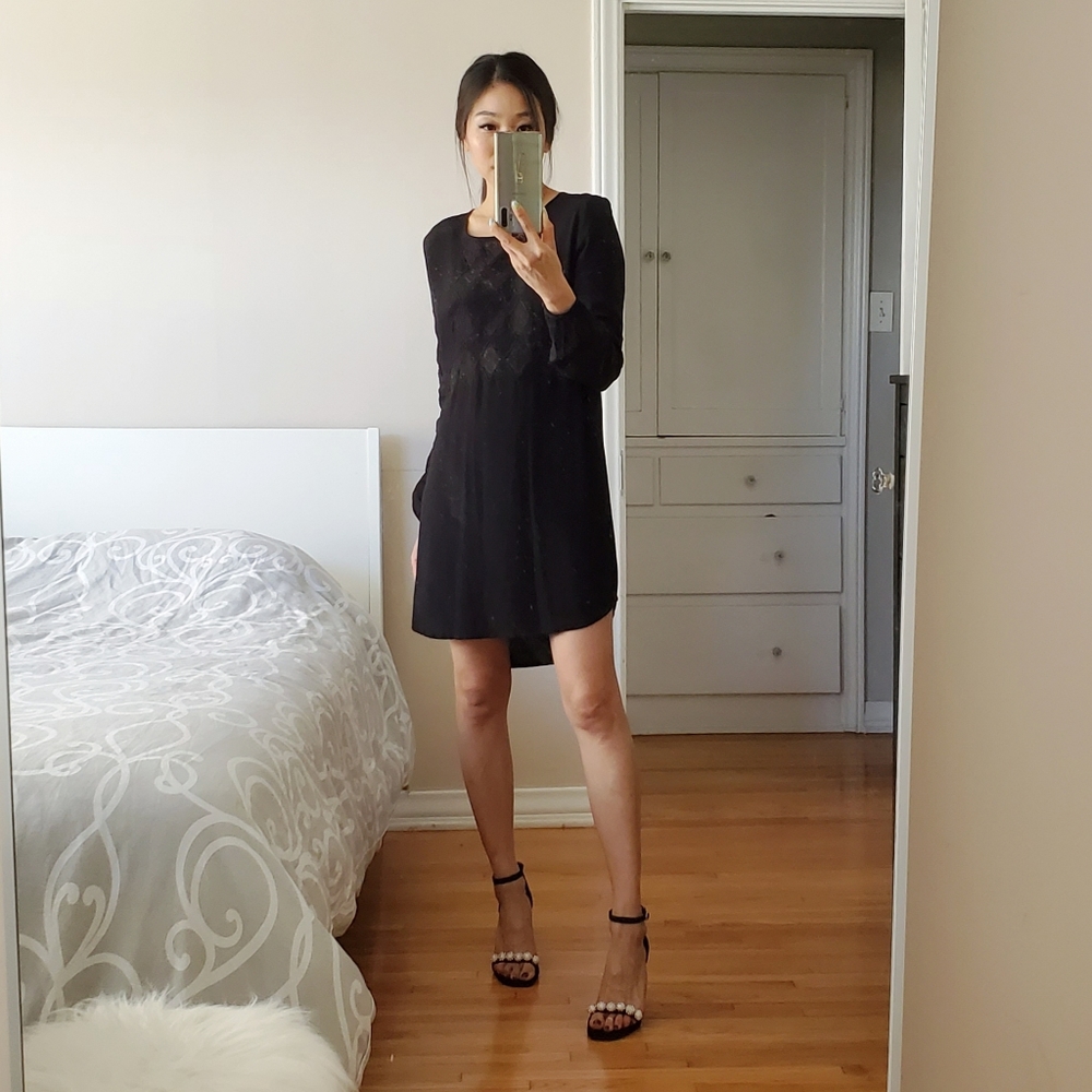 Lace Detail Little Black Dress